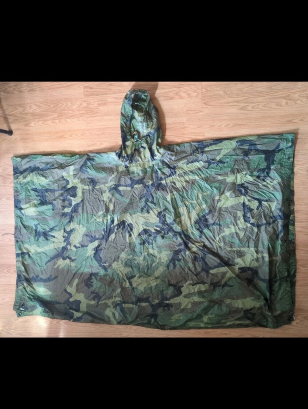 US Military Woodland M81 BDU Wet Weather Rain Poncho USGI Camouflage